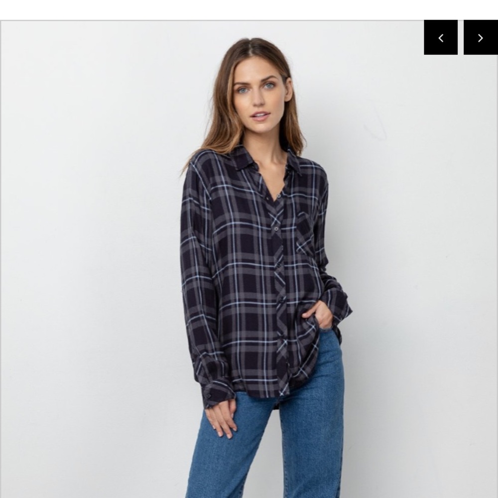 Rails Plaid Button Down Size M - image 3